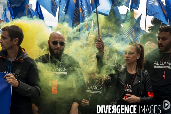 Manifestation intersyndicale des policiers