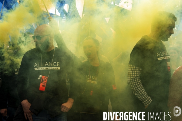 Manifestation intersyndicale des policiers