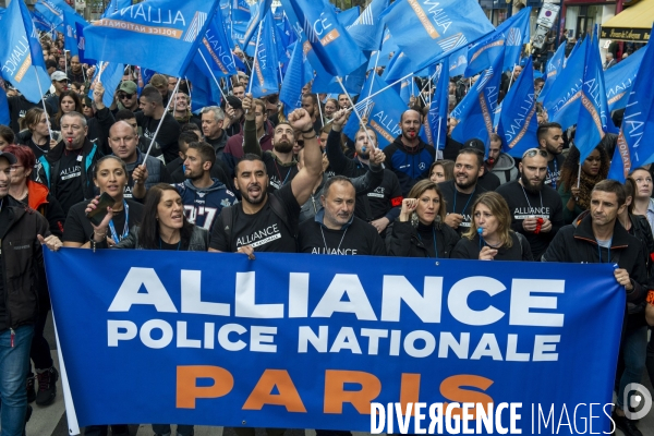 Manifestation intersyndicale des policiers