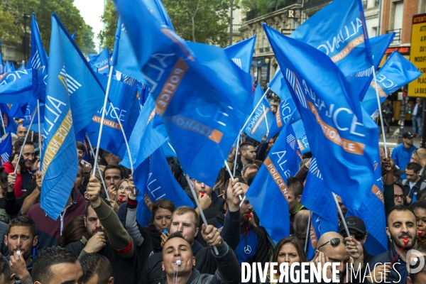 Manifestation intersyndicale des policiers