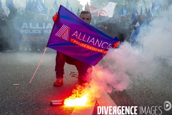 Manifestation intersyndicale des policiers