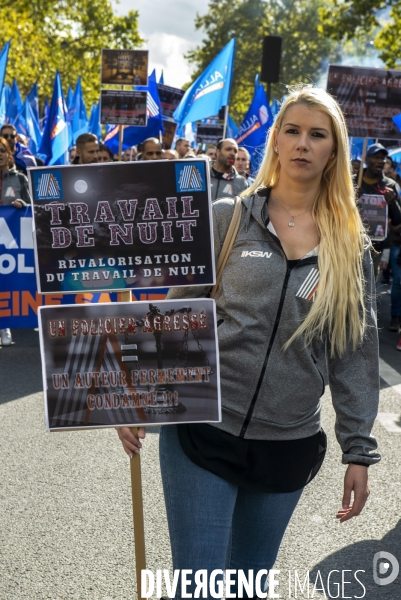 Manifestation intersyndicale des policiers