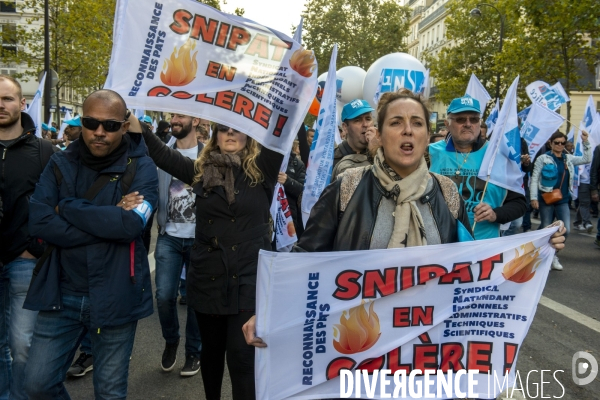 Manifestation intersyndicale des policiers