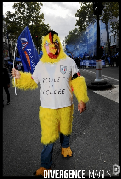 Manifestation des policiers en colère à Paris