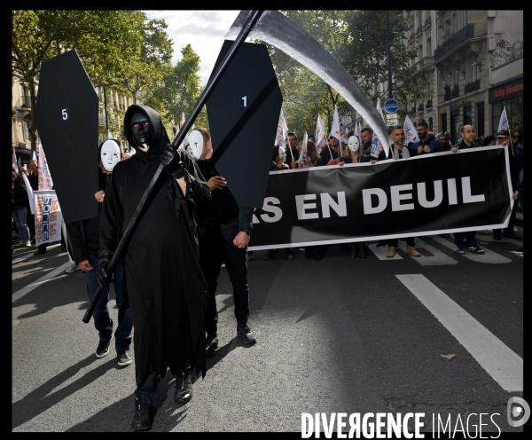 Manifestation des policiers en colère à Paris