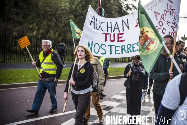 Marche de gonesse a matignon, contre la gare de gonesse et le projet europacity.