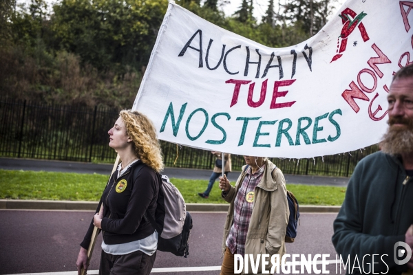 Marche de gonesse a matignon, contre la gare de gonesse et le projet europacity.