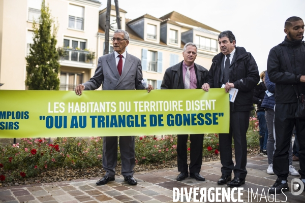 Marche de gonesse a matignon, contre la gare de gonesse et le projet europacity.