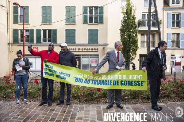 Marche de gonesse a matignon, contre la gare de gonesse et le projet europacity.