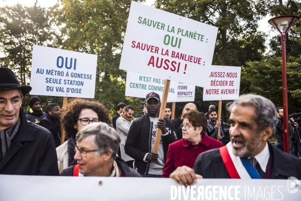 Marche de gonesse a matignon, contre la gare de gonesse et le projet europacity.