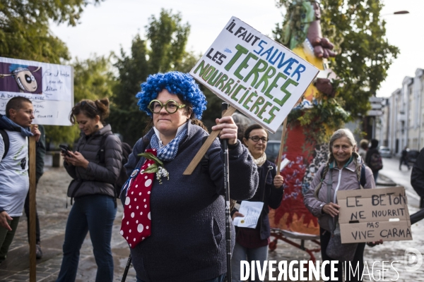 Marche de gonesse a matignon, contre la gare de gonesse et le projet europacity.