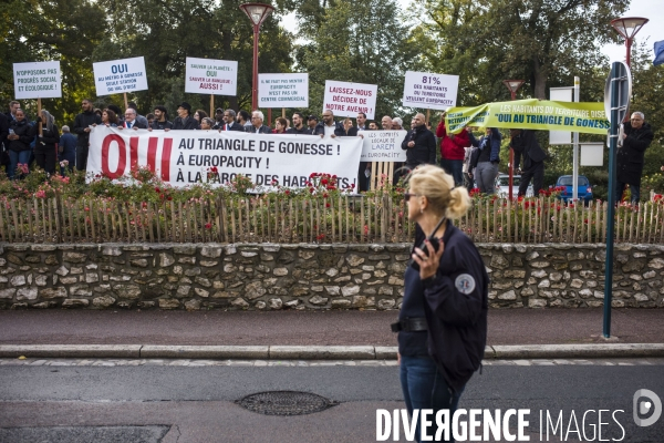 Marche de gonesse a matignon, contre la gare de gonesse et le projet europacity.