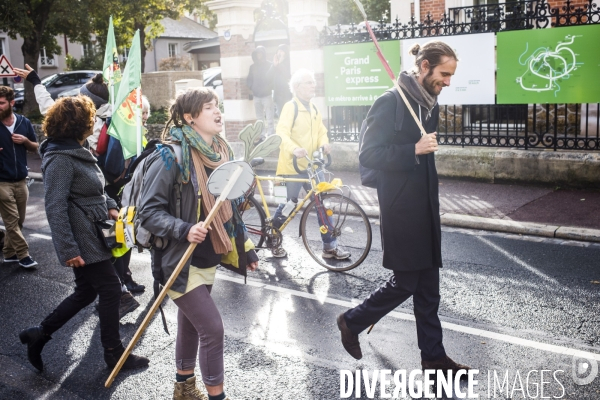 Marche de gonesse a matignon, contre la gare de gonesse et le projet europacity.