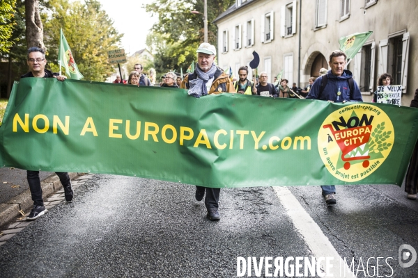 Marche de gonesse a matignon, contre la gare de gonesse et le projet europacity.