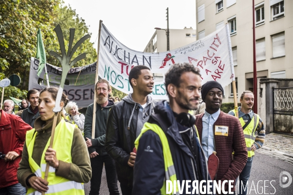 Marche de gonesse a matignon, contre la gare de gonesse et le projet europacity.