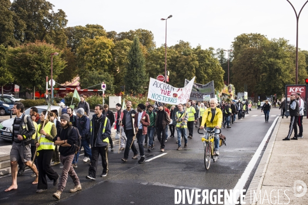 Marche de gonesse a matignon, contre la gare de gonesse et le projet europacity.