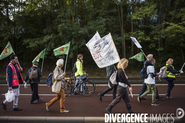 Marche de gonesse a matignon, contre la gare de gonesse et le projet europacity.