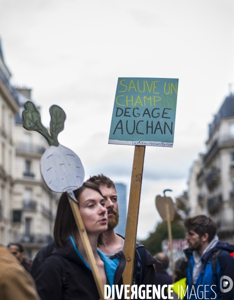 Marche entre gonesse et matignon, contre le projet europacity.