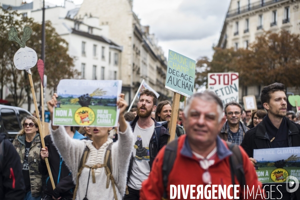 Marche entre gonesse et matignon, contre le projet europacity.