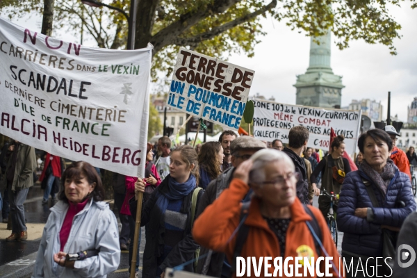 Marche entre gonesse et matignon, contre le projet europacity.