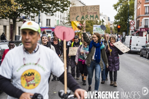 Marche entre gonesse et matignon, contre le projet europacity.