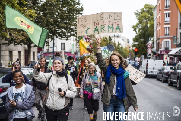 Marche entre gonesse et matignon, contre le projet europacity.