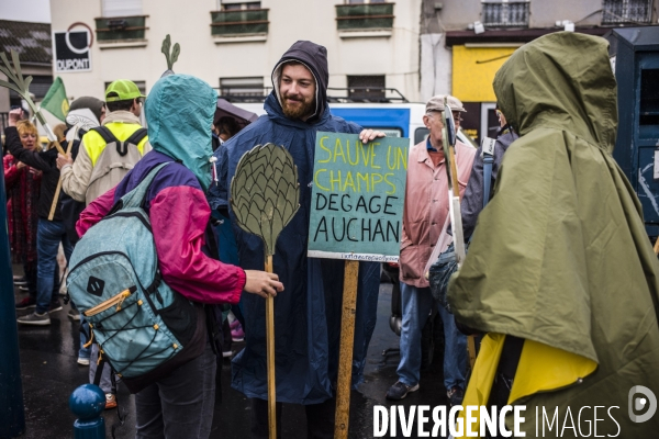 Marche entre gonesse et matignon, contre le projet europacity.