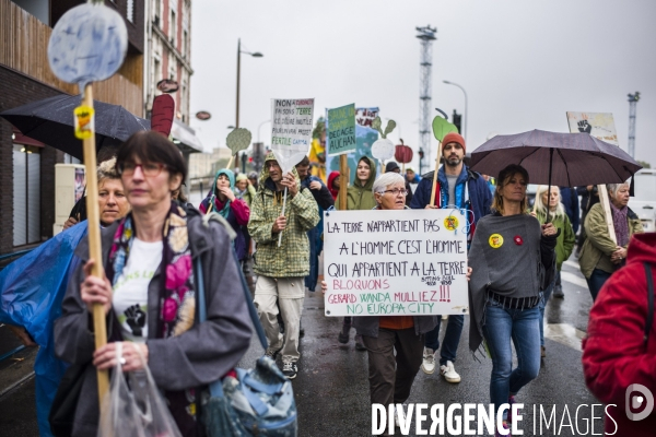 Marche entre gonesse et matignon, contre le projet europacity.