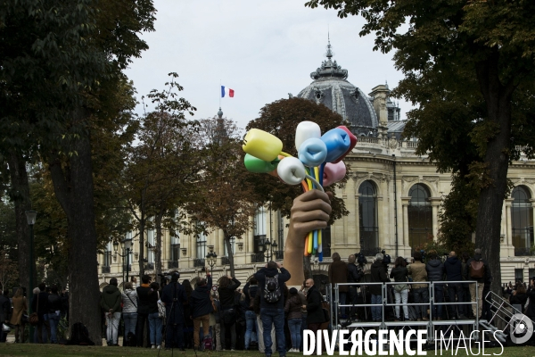 Inauguration du Bouquet de Tulipe de Jeff KOONS.