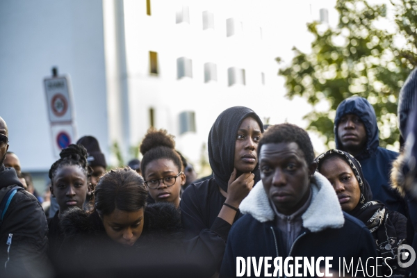 Rassemblement en hommage a ibrahima, decede apres un accident de moto a villiers-le-bel.