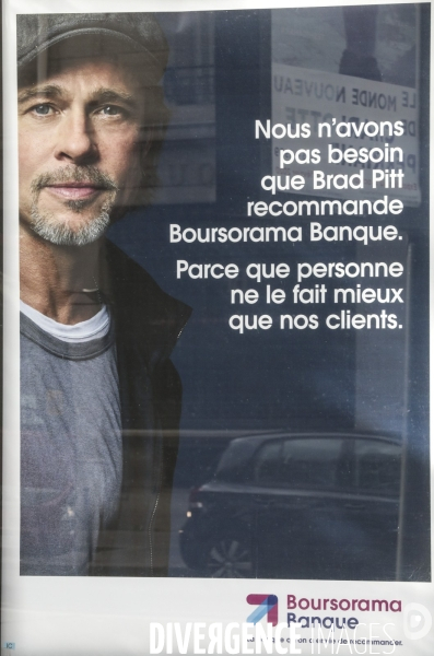 Brad pitt fait de la pub la banque boursorama