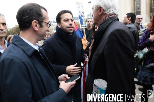 Rassemblement parisien contre les bombardements turques sur les Kurdes