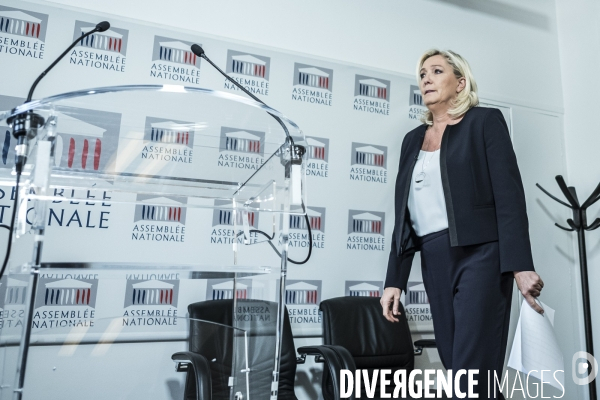 Conférence de presse de Marine Le Pen