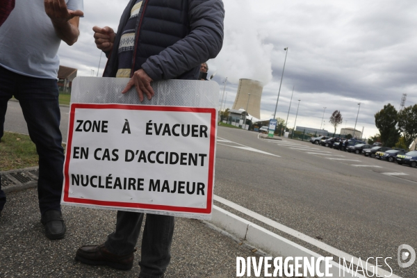 Rassemblement devant la centrale nucléaire de GOLFECH