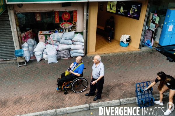 Sham Shui Po, Hong Kong, vu de la fenêtre d un bus
