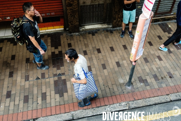 Sham Shui Po, Hong Kong, vu de la fenêtre d un bus