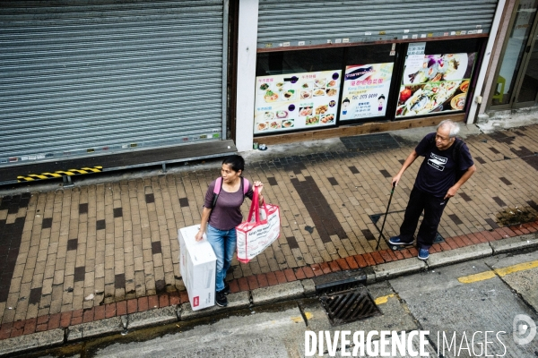 Sham Shui Po, Hong Kong, vu de la fenêtre d un bus