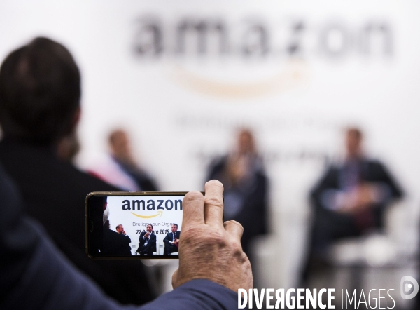 Amazon inaugure son nouveau centre de distribution robotisé en France.