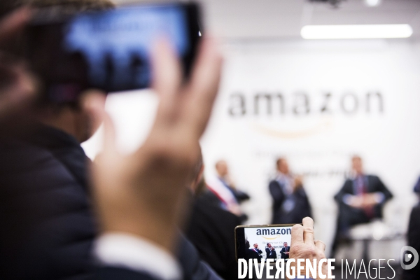 Amazon inaugure son nouveau centre de distribution robotisé en France.