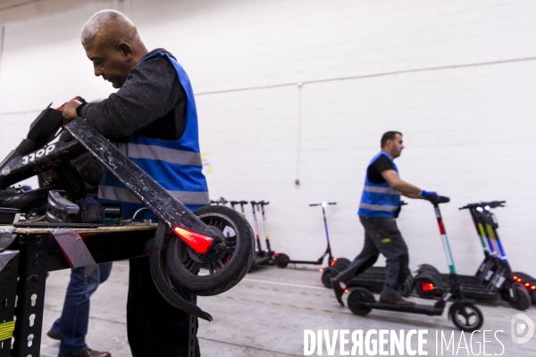 L entreprise Dott, qui met en libre-service ses trottinettes électriques.