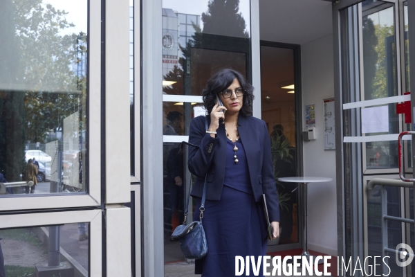 Visite d Agnès Buzyn et de Myriam El Khomri au centre des apprentis de la Croix-Rouge (Romainville)