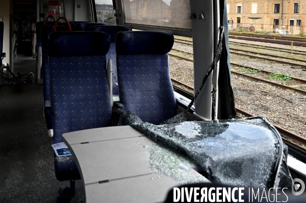 Accident de TER. Train en Champagne Ardenne.
