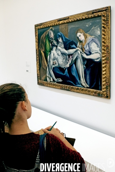 Illustration Septembre et Octobre 2019.Visiteurs à l exposition El Greco