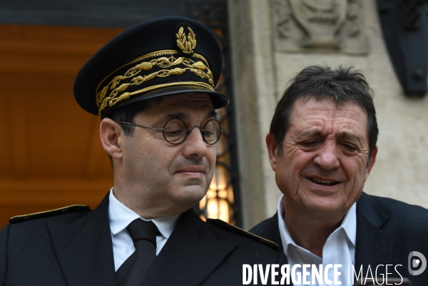 La Courneuve. Christophe Castaner, Laurent Nunez et Julien Denormandie.
