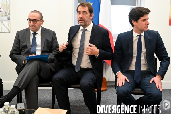 La Courneuve. Christophe Castaner, Laurent Nunez et Julien Denormandie.