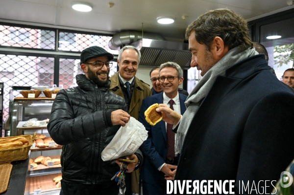 La Courneuve. Christophe Castaner, Laurent Nunez et Julien Denormandie.