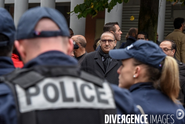 La Courneuve. Christophe Castaner, Laurent Nunez et Julien Denormandie.