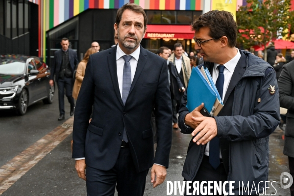 La Courneuve. Christophe Castaner, Laurent Nunez et Julien Denormandie.