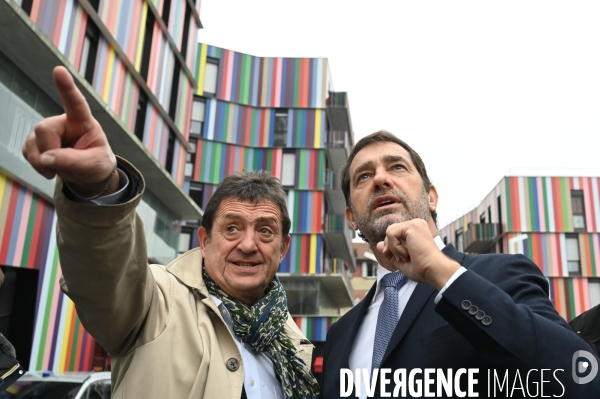 La Courneuve. Christophe Castaner, Laurent Nunez et Julien Denormandie.