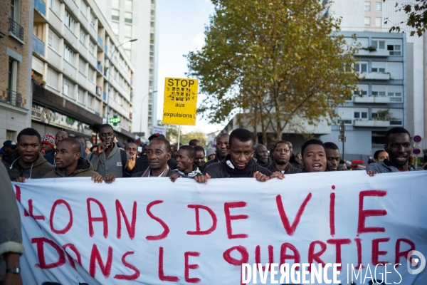 Manifestation des résidents du foyer ADEF de Saint-Ouen